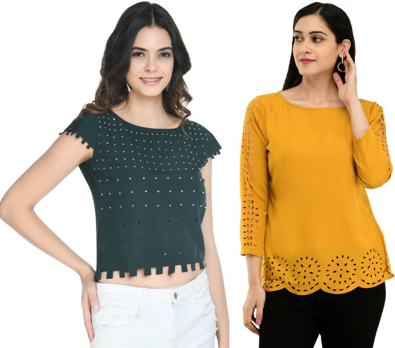 Yellow, Dark Green Top