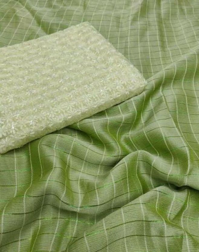 Dyed Bollywood Chiffon Saree  (Light Green)