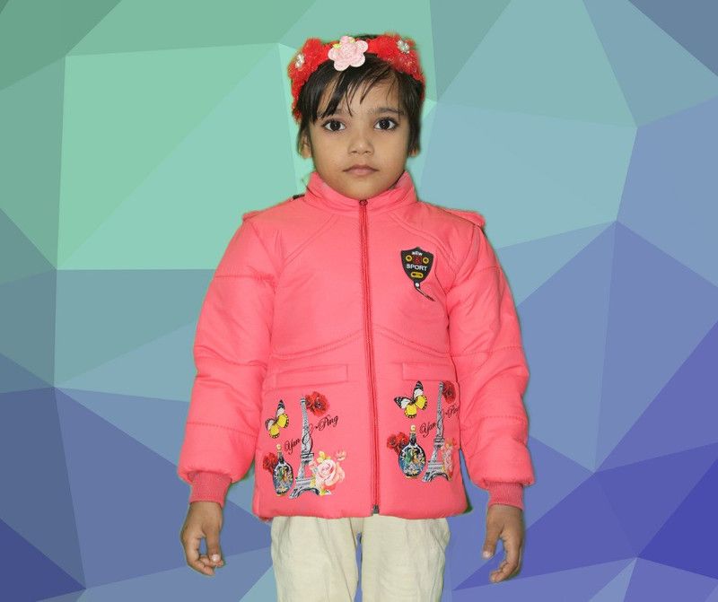 Girls Printed Bomber Jacket
