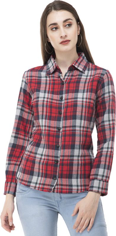 Women Regular Fit Checkered Casual Shirt