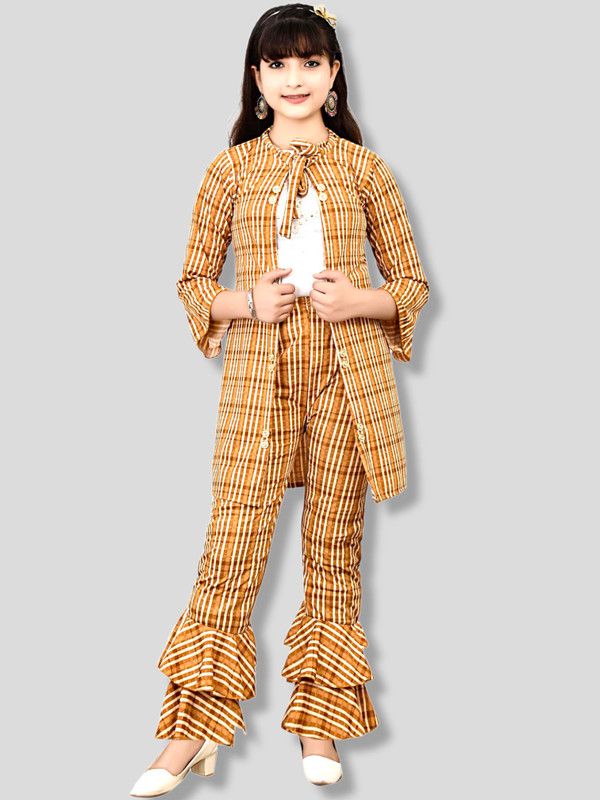 Girls Casual Shrug Pant  (Blue)