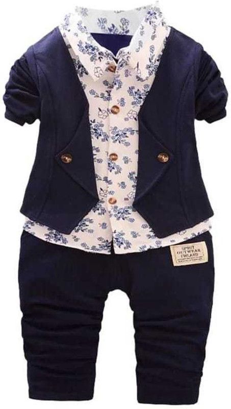 Brzee Baby Boys Casual Jacket  (Blue)