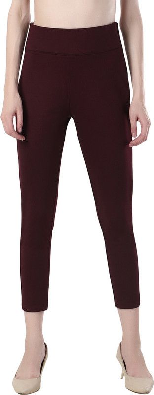 Glossia Maroon Jegging  (Solid)
