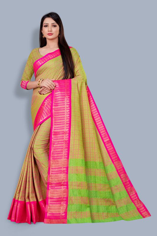 Chanderi Chanderi Saree  (Green)