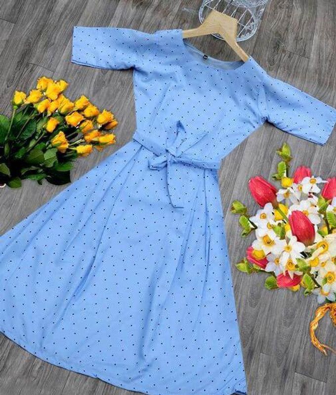 Girls Kurta  (Blue)