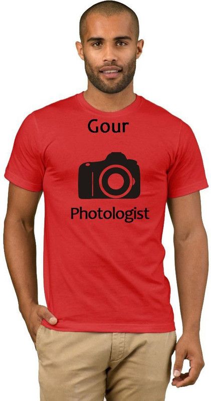 Gour College SWAG Desi 27 Men Printed Round Neck Cotton Blend Red T-Shirt
