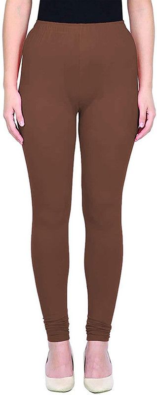 LA25 Churidar Western Wear Legging  (Brown, Solid)