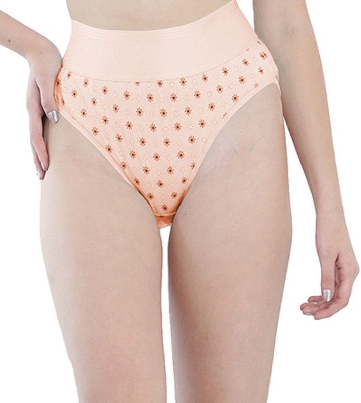 Women Hipster Orange, Beige Panty