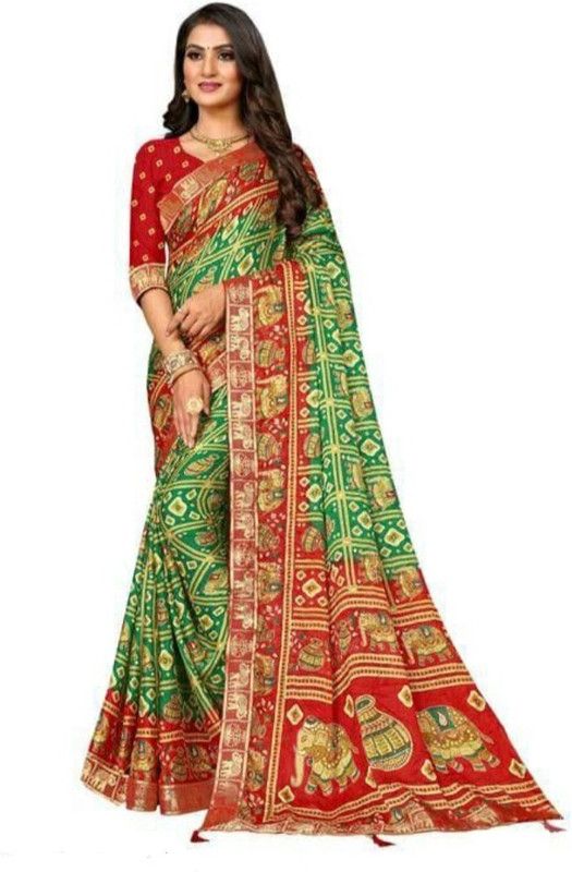Self Design Venkatagiri Silk Blend Saree  (Multicolor)