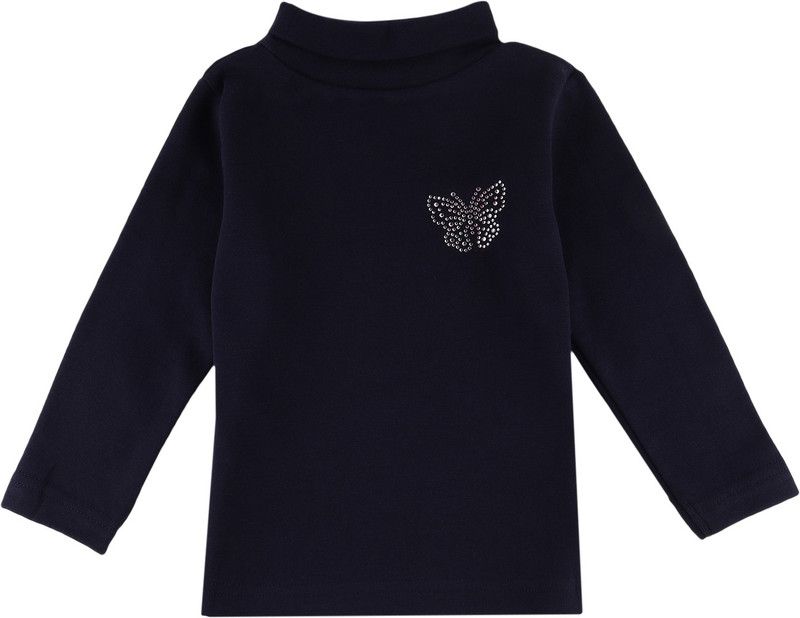 Baby Girls Solid Pure Cotton T Shirt  (Blue, Pack of 1)