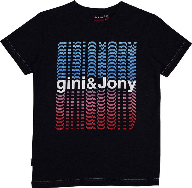 Boys Typography Cotton Blend T Shirt  (Black, Pack of 1)