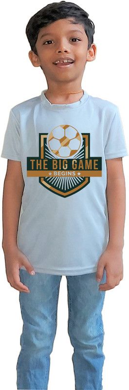 Baby Boys Graphic Print Polyester T Shirt  (Grey, Pack of 1)