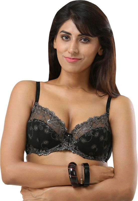 Women Full Coverage Bra  (Grey)