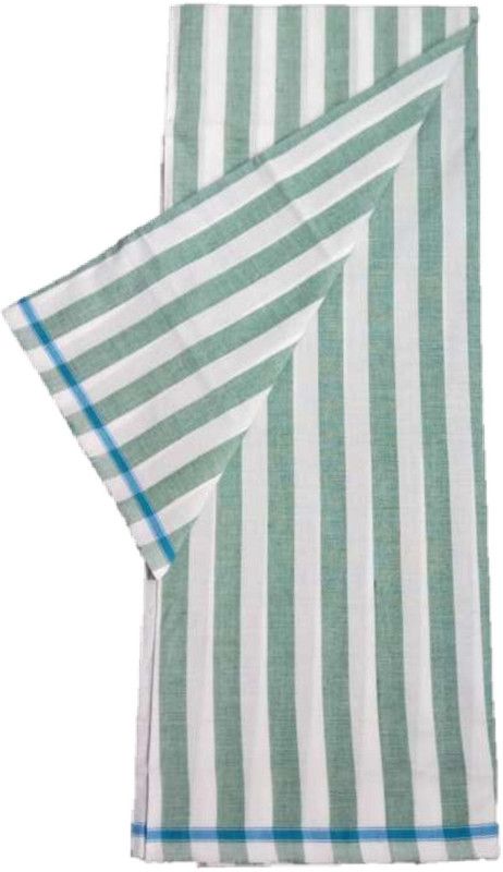 Queensider Striped White, Light Green Lungi