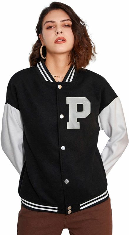 Women Printed Varsity Jacket