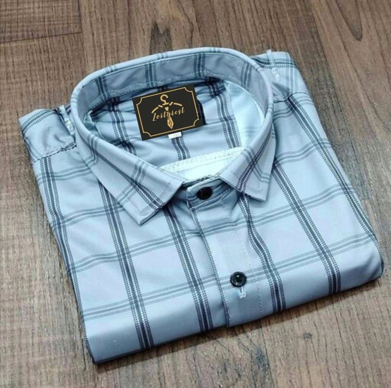 Men Regular, Slim Fit Printed, Self Design, Solid, Checkered Cut Away Collar Casual Shirt