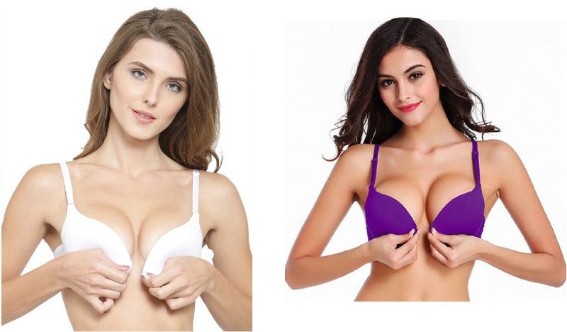 Pack of 2 Women Push-up Lightly Padded Bra  (Purple, White)