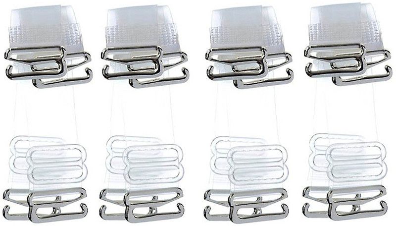 ChiYa Sequin Bra Straps  (Clear, Pack of 4)