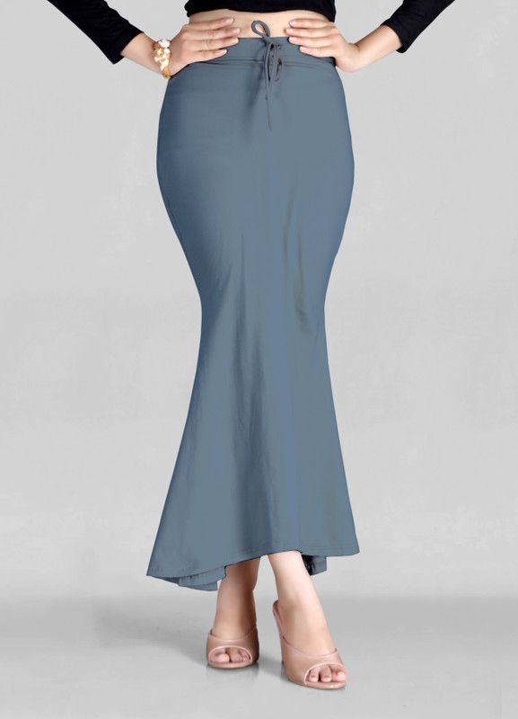 SCUBE DESIGNS Flared Saree Shapewear Grey (XL) Lycra Blend Petticoat  (XL)