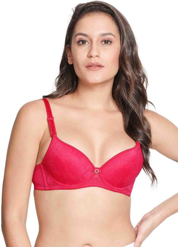 Women Balconette Lightly Padded Bra  (Pink)
