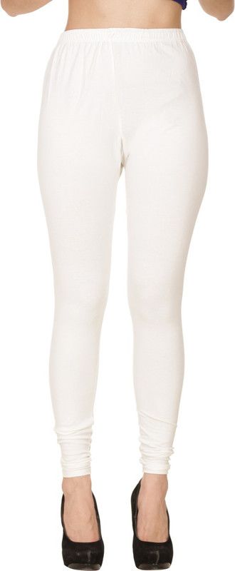 BuyNewTrend Ankle Length Ethnic Wear Legging  (White, Solid)