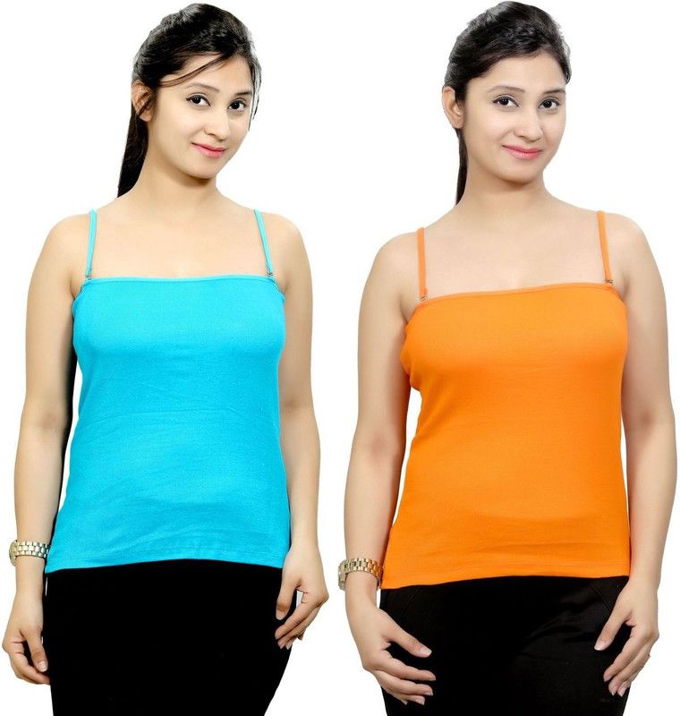Women Light Blue, Orange Camisole