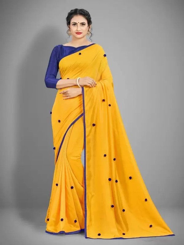 Woven Ikkat Pure Silk Saree  (Yellow)