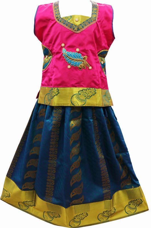 Baby Girls Lehenga Choli Ethnic Wear Embroidered Lehenga Choli  (Pink, Pack of 1)