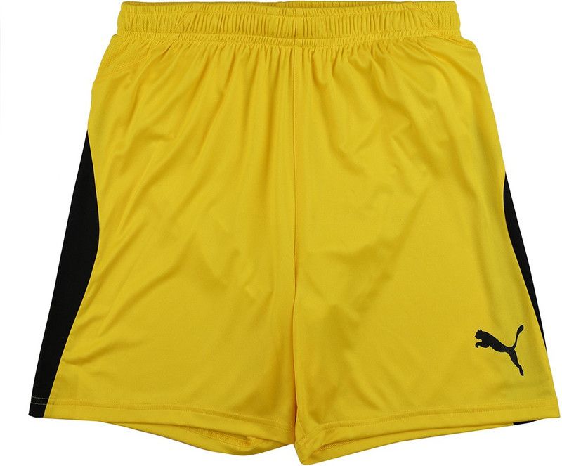 LIGA Shorts with Brief Jr Short For Boys & Girls Sports Solid Polyester  (Yellow, Pack of 1)