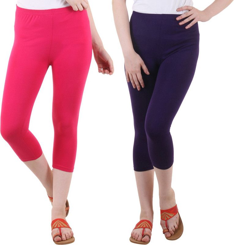 Women Purple, Pink Capri