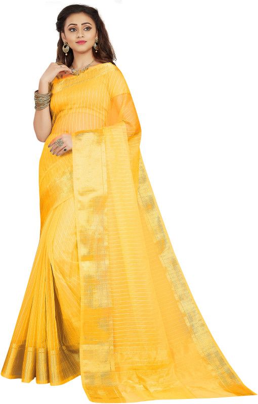 Embellished Bollywood Art Silk Saree  (Gold)