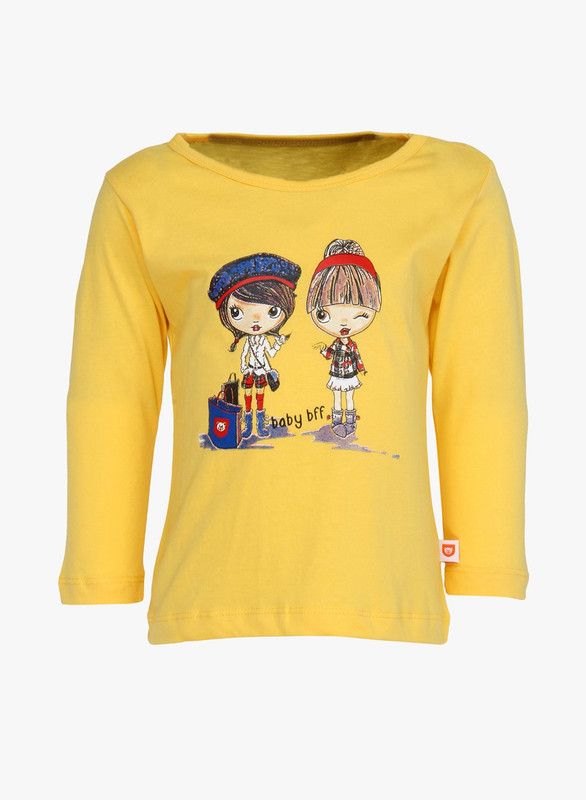Baby Girls Casual Top  (Yellow, Pack of 1)