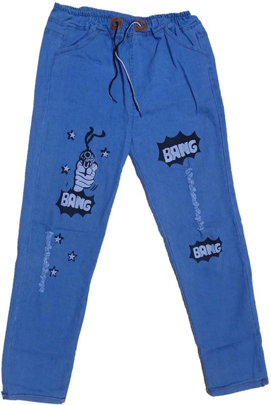 Jogger Fit Girls Blue Jeans