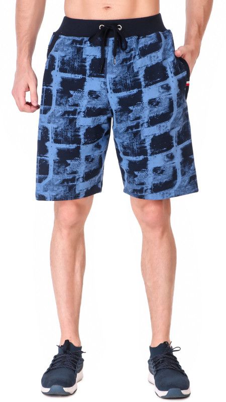 Dyed/Washed Men Blue Regular Shorts