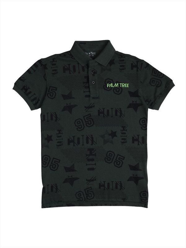 Baby Boys Solid Cotton Blend T Shirt  (Green, Pack of 1)