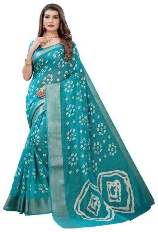 Embroidered Bollywood Linen Saree  (Green)