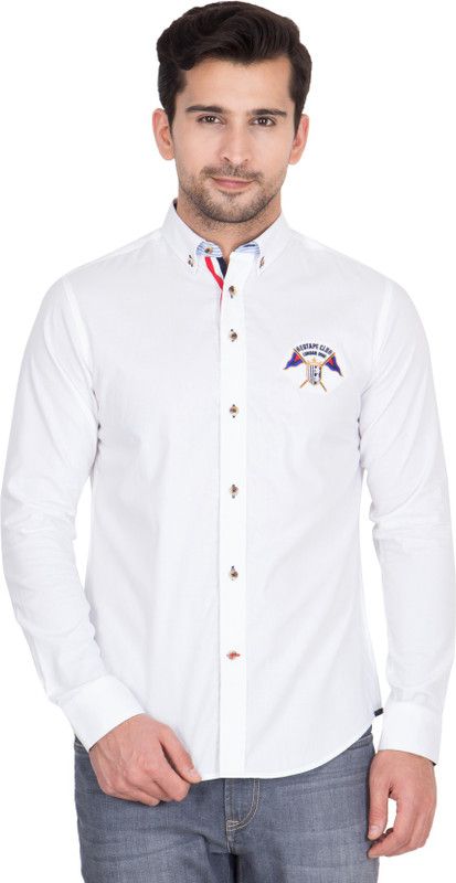 RSF8325 Men Regular Fit Solid Button Down Collar Casual Shirt