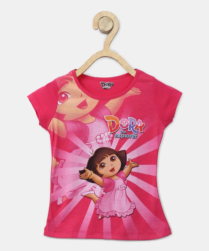Dora Baby Girls Casual Polycotton Top  (Pink, Pack of 1)