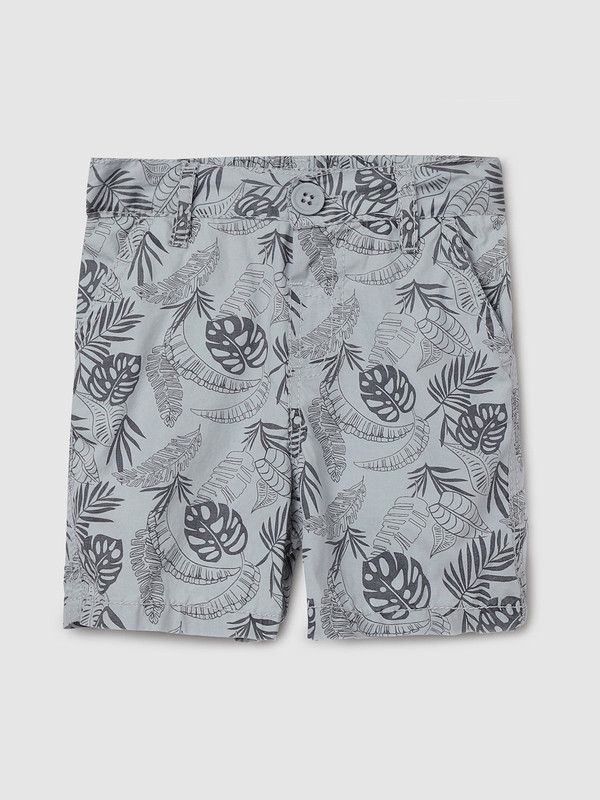 Short For Baby Boys Casual Printed Pure Cotton  (Grey, Pack of 1)