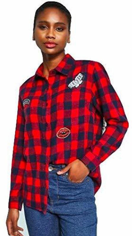 Women Boxy Fit Checkered Casual Shirt