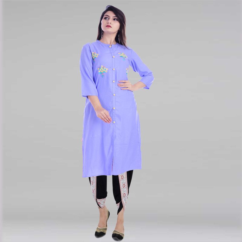 Women Dhoti & Kurta Set Cotton Rayon