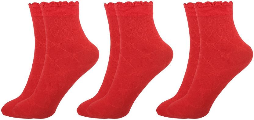 Girls Self Design Ankle Length  (Pack of 3)