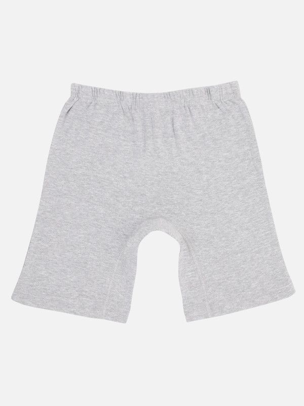 Short For Girls Casual Solid Cotton Lycra Blend  (Grey, Pack of 1)