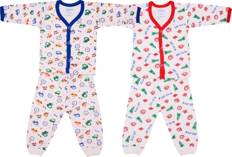 Top - Pyjama Set Thermal For Baby Boys & Baby Girls  (Blue, Pack of 2)