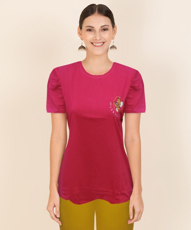 Formal Self Design Women Pink Top