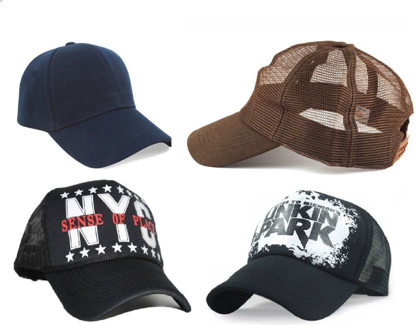 Printed Sports/Regular Cap  (Pack of 4)
