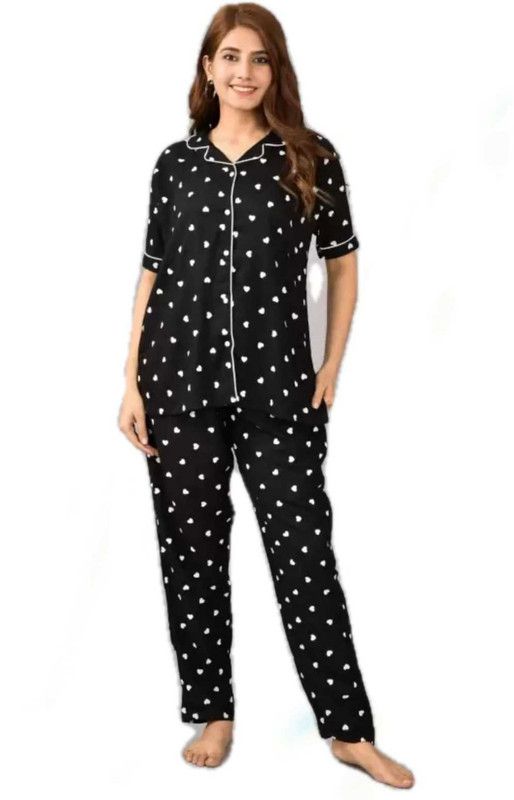 Women Co-ords Black Printed