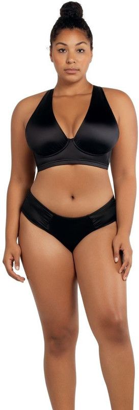 Women Plunge Lightly Padded Bra  (Black)