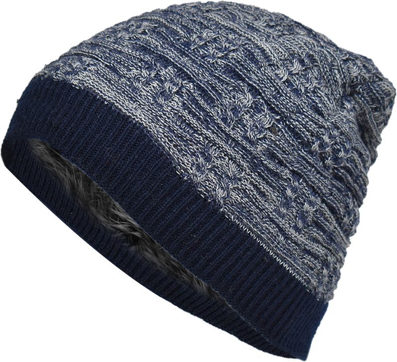 Woven, Solid, Self Design Skull Cap