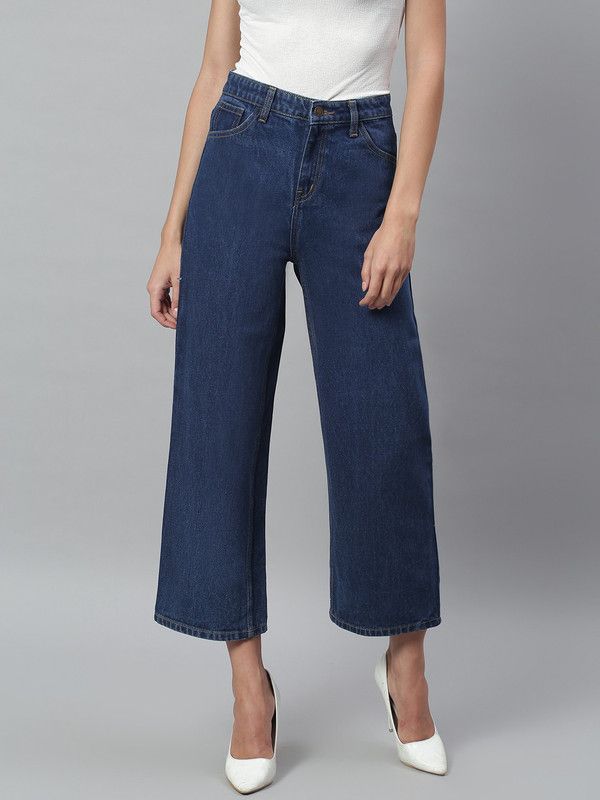 Flared Women Blue Jeans